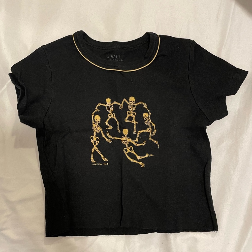 Brandy Melville Skeleton Crop Top